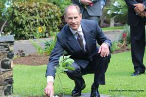 HRH Edward, Duke of Edinburgh planting an endemic tree in 2024